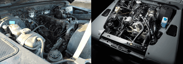 Land rover defender concours engine bay engine upgrades and restoration