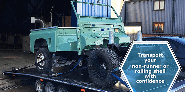 VIEZU vehicle transport Land Rover Defender restoration transport
