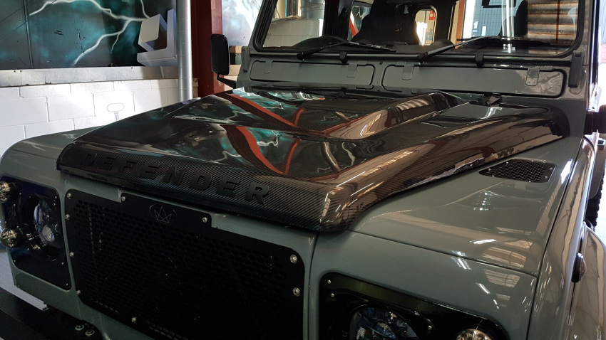 Land Rover Defender Carbon Fibre Bonnet Fitted