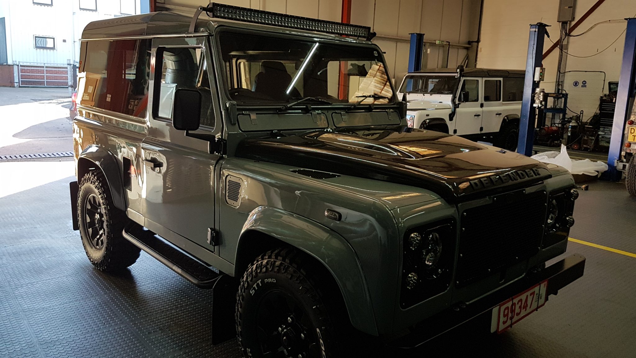 Land Rover Defender Puma carbon fibre bonnet Tuning & Remapping