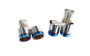 Chrome Exhaust Tips for a BMW,