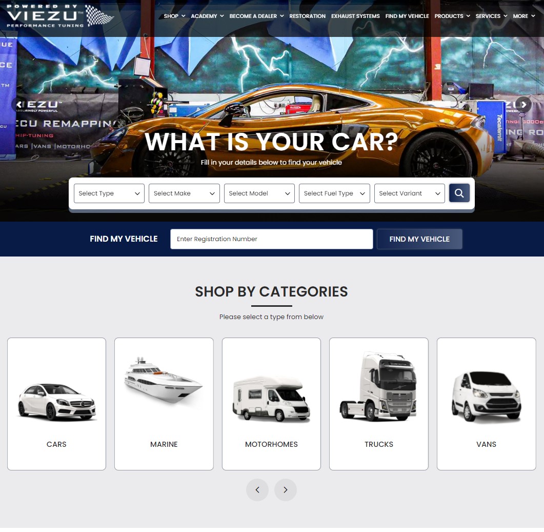 New Viezu Online shop and Web Site