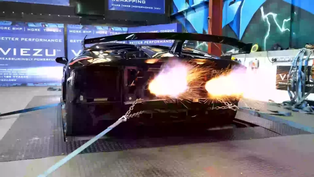 Lamborghini Aventador Exhaust Flames