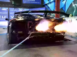 Lamborghini Aventador Exhaust Flames