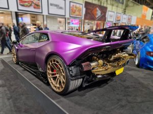 Autocar International Show 2023 - VIEZU Tuned Lamborghini Aventador with gold exhaust SMaRT