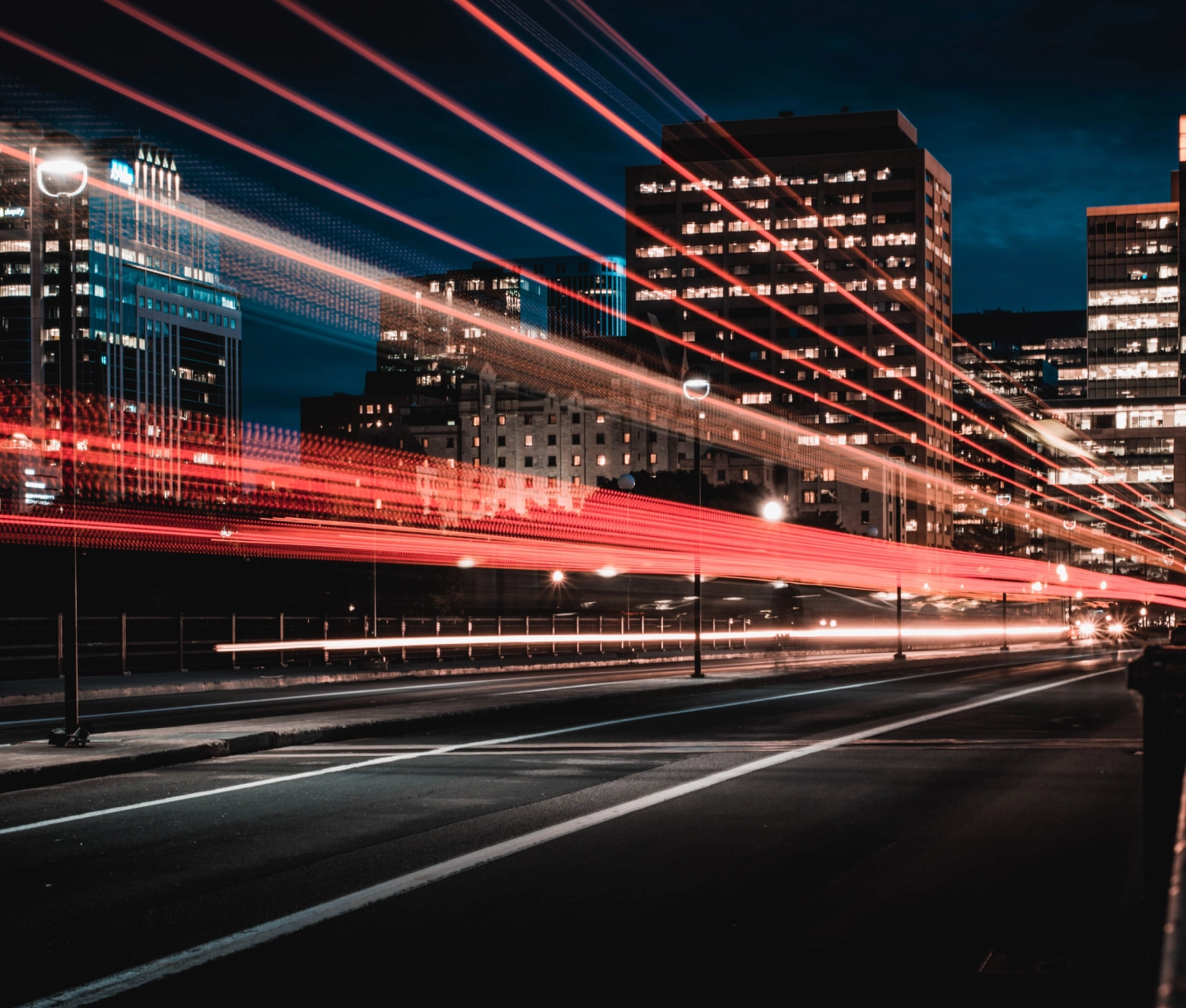 car lights on long exposure