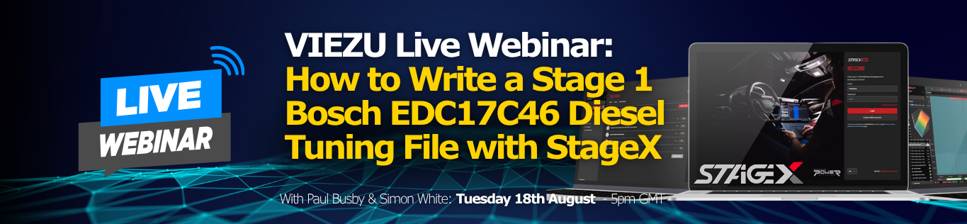 Live webinar - Stage 1 Bosch EDC17C46 Diesel with StageX
